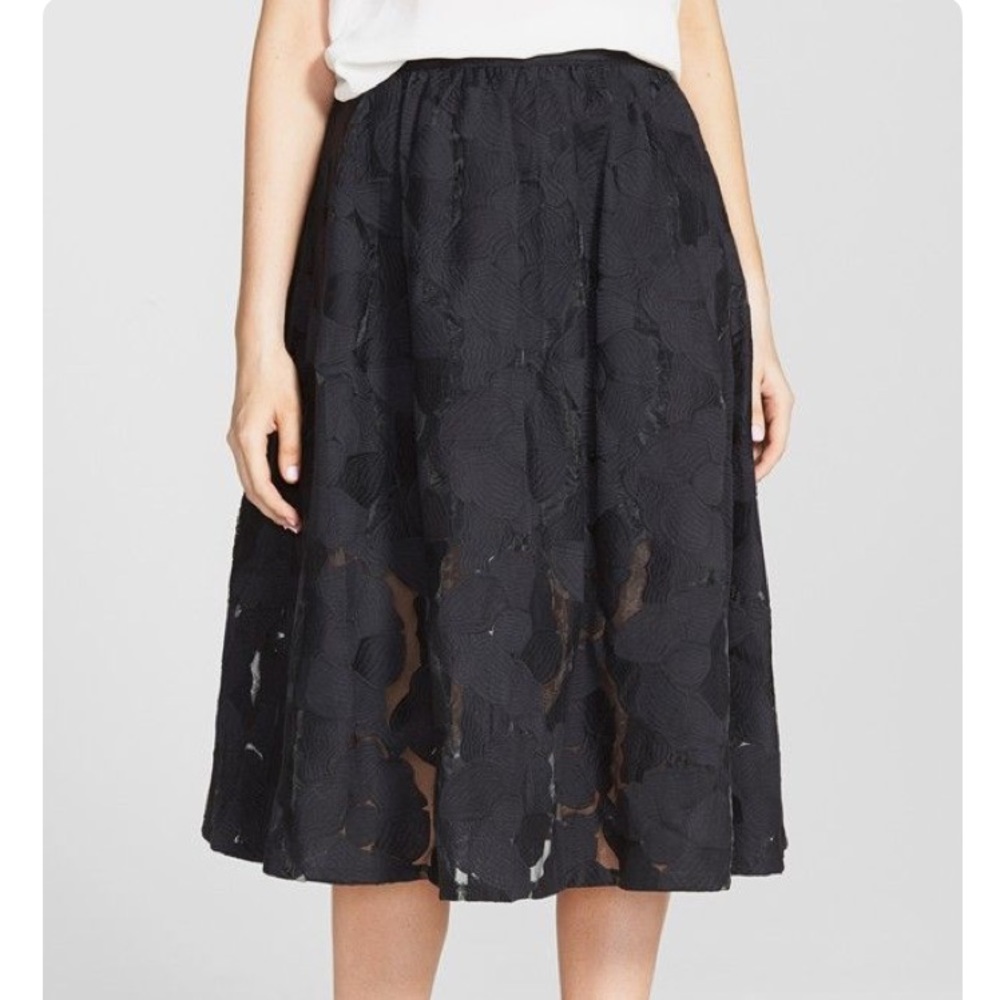 Lace High Waisted Midi Skirt